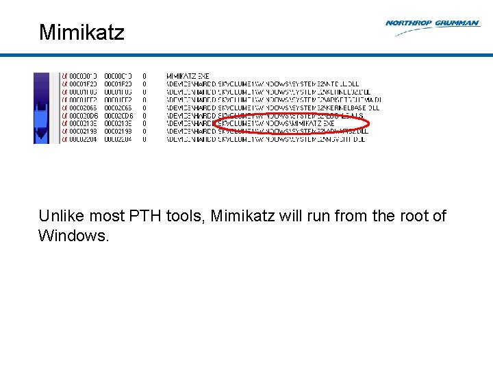 Mimikatz Unlike most PTH tools, Mimikatz will run from the root of Windows. 