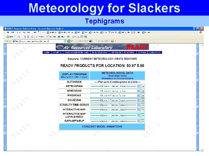 Meteorology for Slackers Tephigrams Meteorology for Slackers Tephigrams