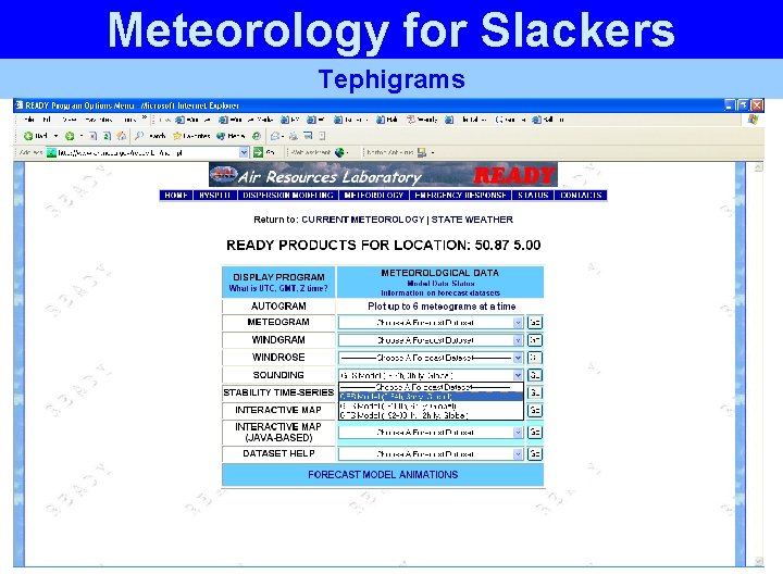 Meteorology for Slackers Tephigrams Meteorology for Slackers Tephigrams