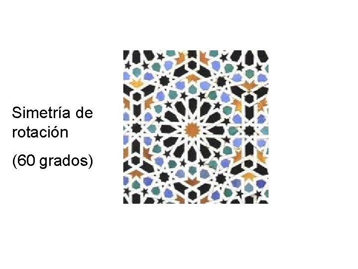 Simetría de rotación (60 grados) 