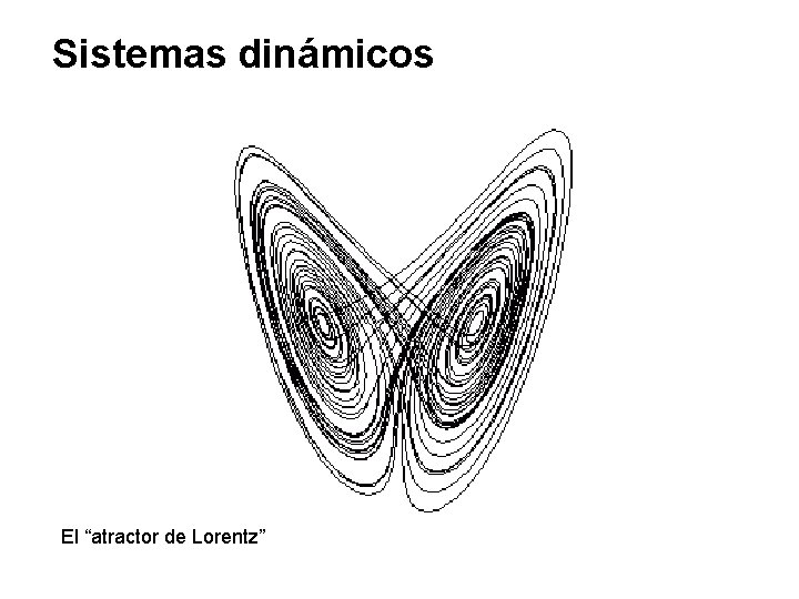 Sistemas dinámicos El “atractor de Lorentz” 