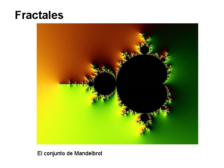 Fractales El “triangulo de Sierpinski” El conjunto de Mandelbrot 