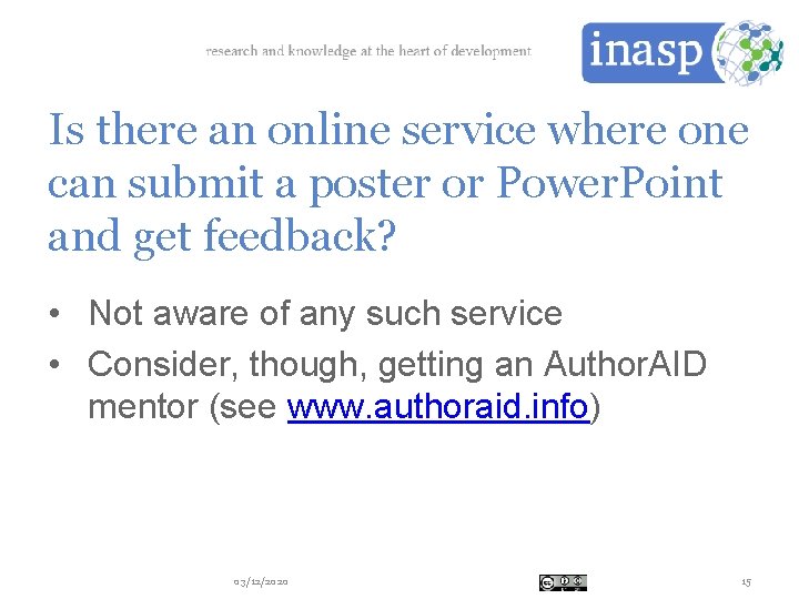 Is there an online service where one can submit a poster or Power. Point
