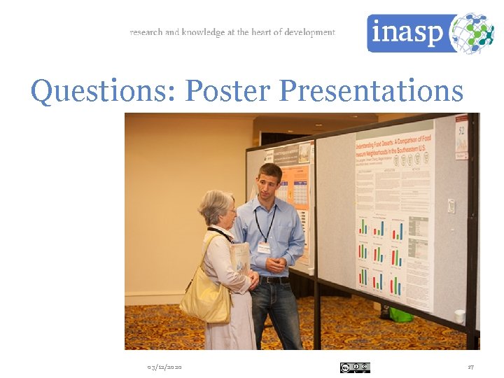 Questions: Poster Presentations 03/12/2020 17 