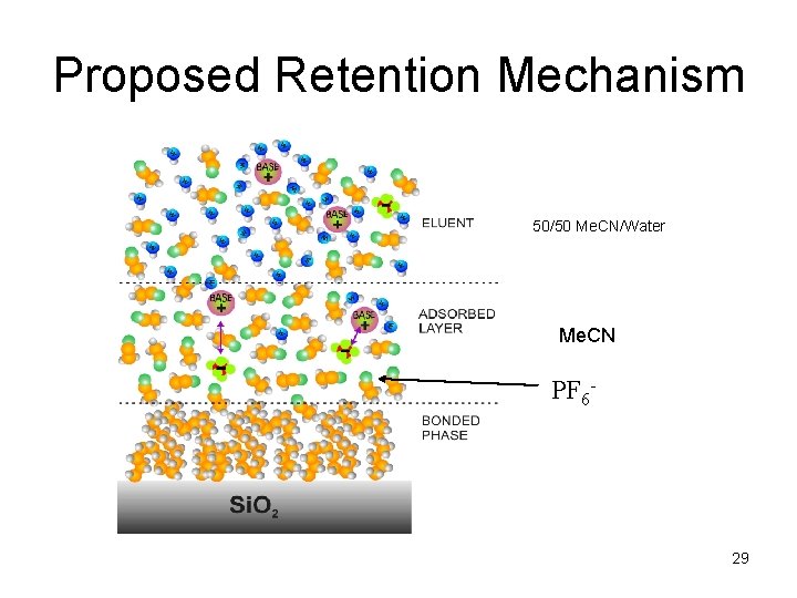 Proposed Retention Mechanism 50/50 Me. CN/Water Me. CN PF 6 - 29 