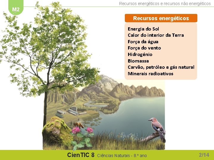 Recursos energéticos e recursos não energéticos M 2 Recursos energéticos Energia do Sol Calor