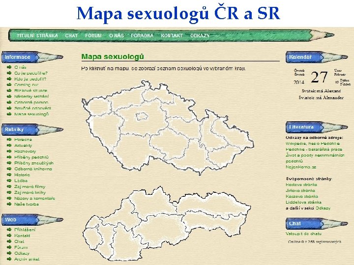 Mapa sexuologů ČR a SR 
