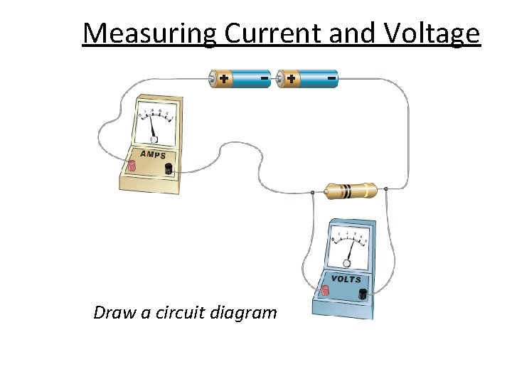 Measuring Current and Voltage Draw a circuit diagram 