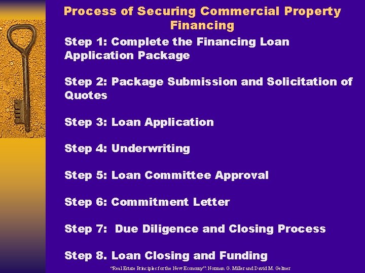 Process of Securing Commercial Property Financing Step 1: Complete the Financing Loan Application Package