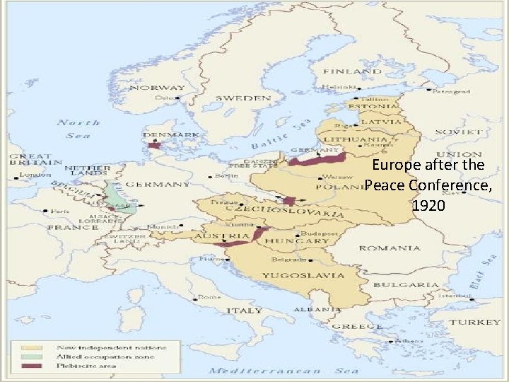 Europe after the Peace Conference, 1920 