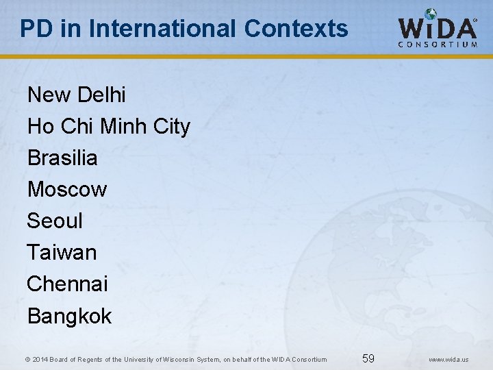 PD in International Contexts New Delhi Ho Chi Minh City Brasilia Moscow Seoul Taiwan