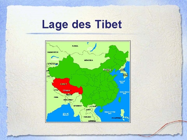 Lage des Tibet 