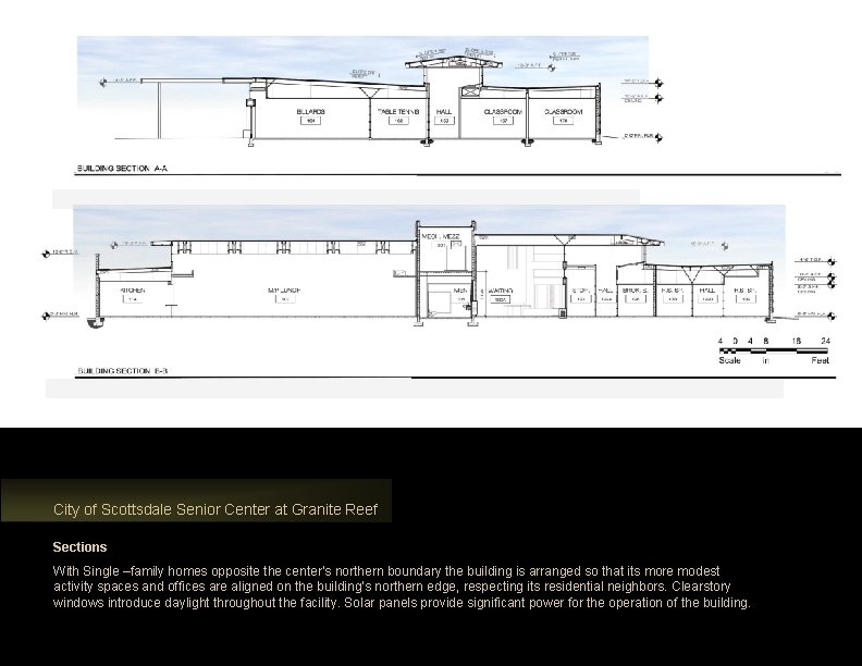 City of Scottsdale Senior Center at Granite Reef Sections With Single –family homes opposite