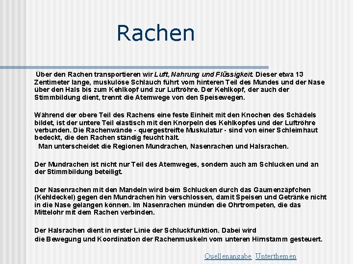 Die Atmungsorgane Unterthemen 1 Die Lunge 2 Die