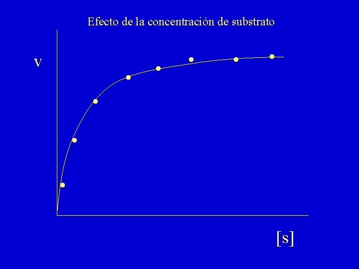 Efecto de la concentración de substrato v . . . . [s] 