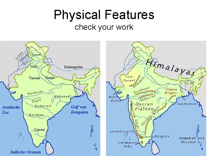 Physical Features check your work 