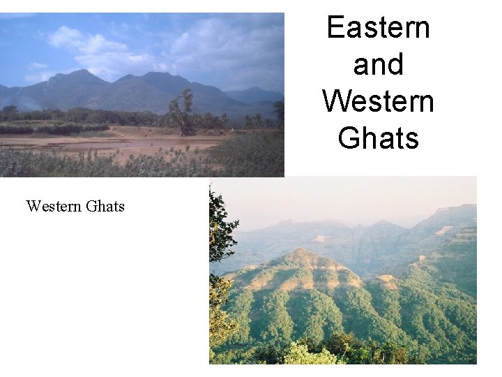Eastern and Western Ghats 