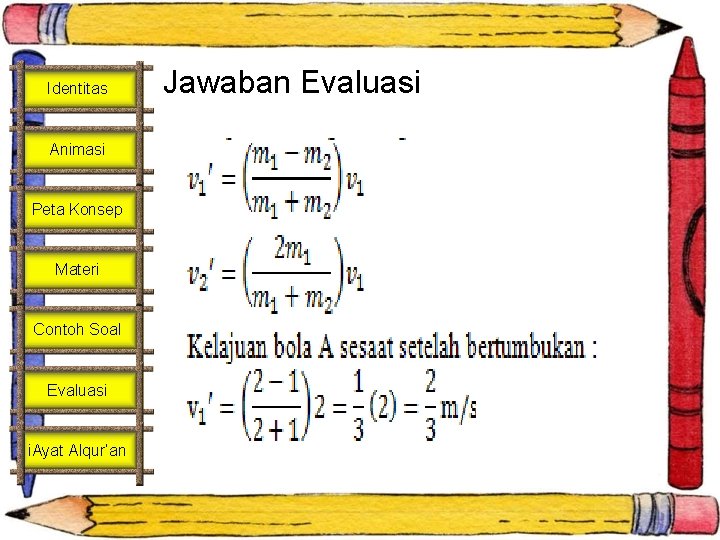 Identitas Animasi Peta Konsep Materi Contoh Soal Evaluasi i. Ayat Alqur’an Jawaban Evaluasi 