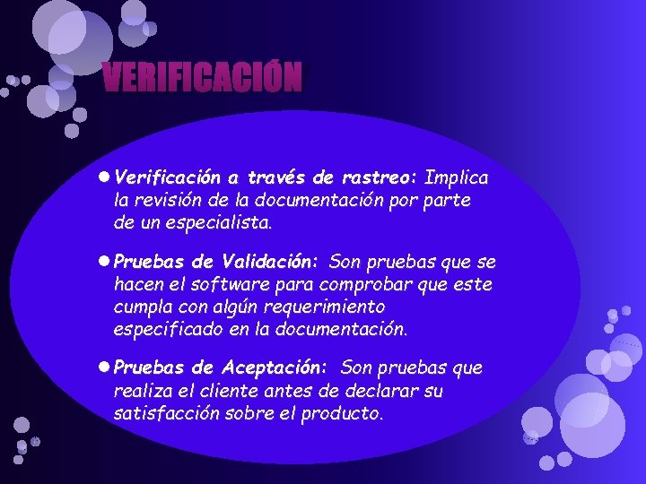 VERIFICACIÓN Verificación a través de rastreo: Implica la revisión de la documentación por parte VERIFICACIÓN Verificación a través de rastreo: Implica la revisión de la documentación por parte