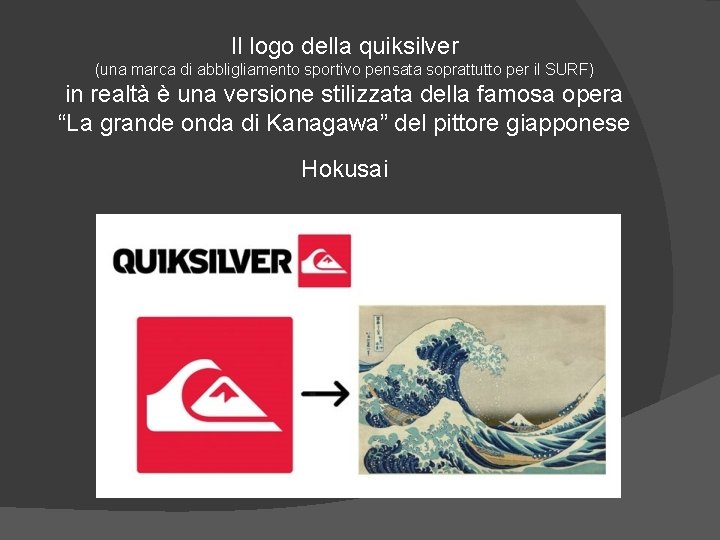 Il logo della quiksilver (una marca di abbligliamento sportivo pensata soprattutto per il SURF)