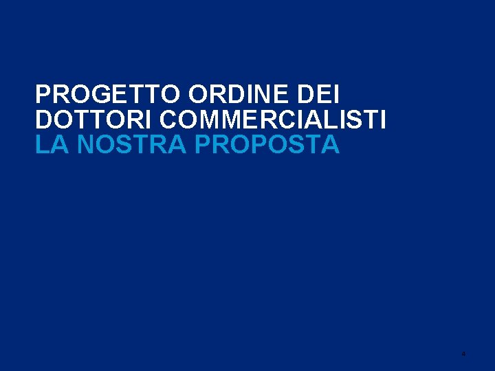 PROGETTO ORDINE DEI DOTTORI COMMERCIALISTI LA NOSTRA PROPOSTA Presenter's name & Date. 2003 users: