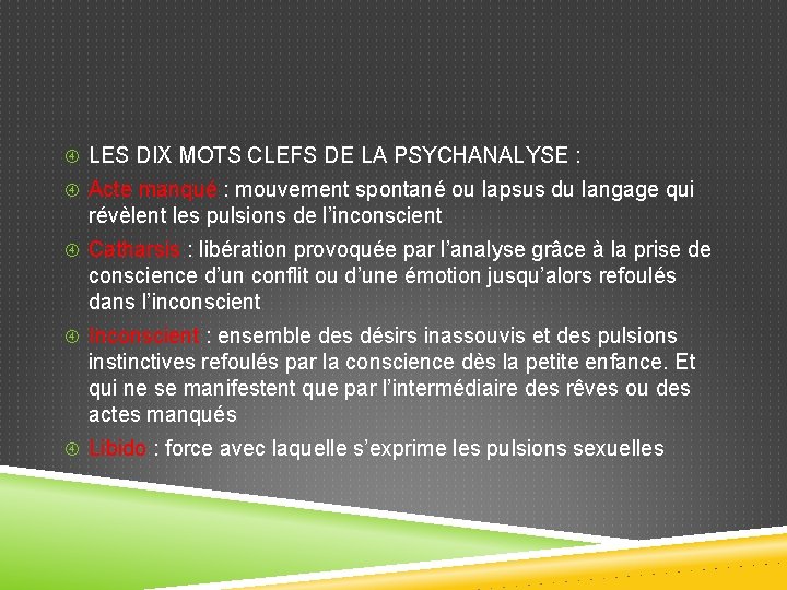  LES DIX MOTS CLEFS DE LA PSYCHANALYSE : Acte manqué : mouvement spontané