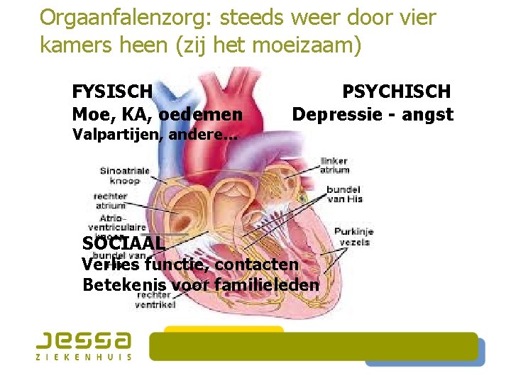Orgaanfalenzorg: steeds weer door vier kamers heen (zij het moeizaam) FYSISCH Moe, KA, oedemen Orgaanfalenzorg: steeds weer door vier kamers heen (zij het moeizaam) FYSISCH Moe, KA, oedemen
