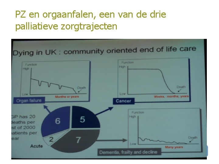 PZ en orgaanfalen, een van de drie palliatieve zorgtrajecten 