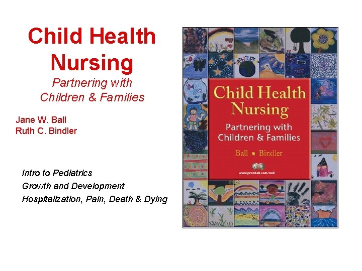 Child Health Nursing Partnering with Children & Families Jane W. Ball Ruth C. Bindler