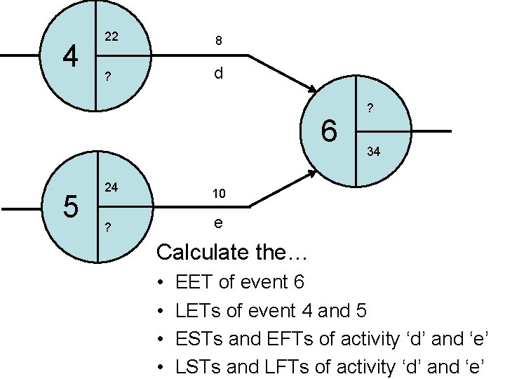 4 22 8 ? d 6 5 24 10 ? e ? 34 Calculate 4 22 8 ? d 6 5 24 10 ? e ? 34 Calculate