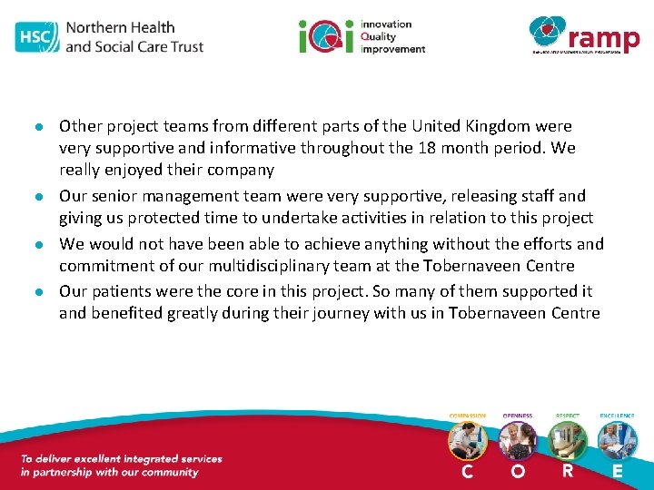 l l Other project teams from different parts of the United Kingdom were very