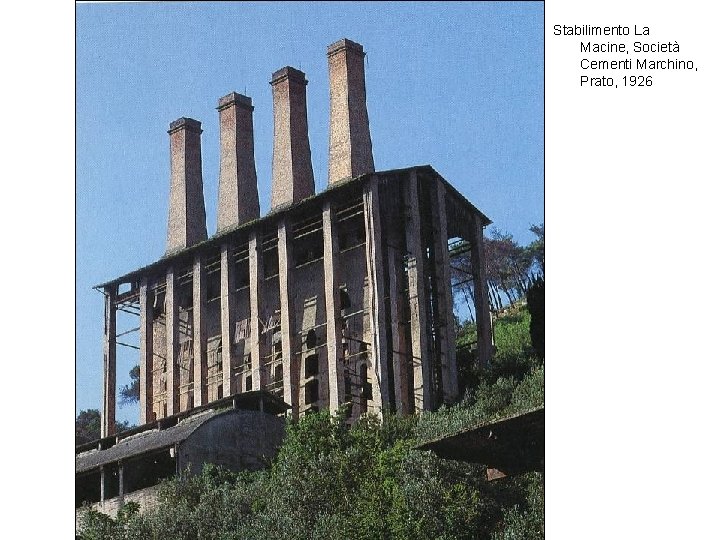 Stabilimento La Macine, Società Cementi Marchino, Prato, 1926 