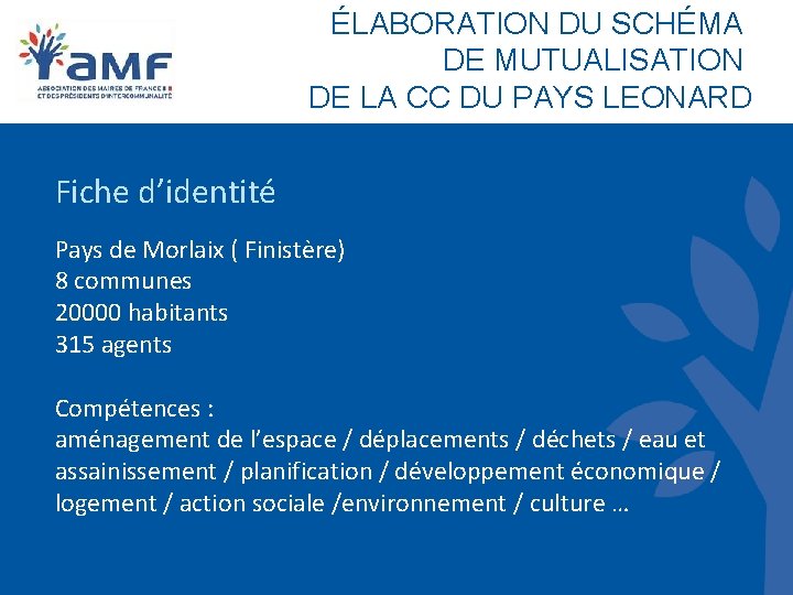 ÉLABORATION DU SCHÉMA DE MUTUALISATION DE LA CC DU PAYS LEONARD Fiche d’identité Pays ÉLABORATION DU SCHÉMA DE MUTUALISATION DE LA CC DU PAYS LEONARD Fiche d’identité Pays