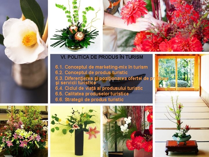 VI. POLITICA DE PRODUS ÎN TURISM 6. 1. Conceptul de marketing-mix în turism 6.