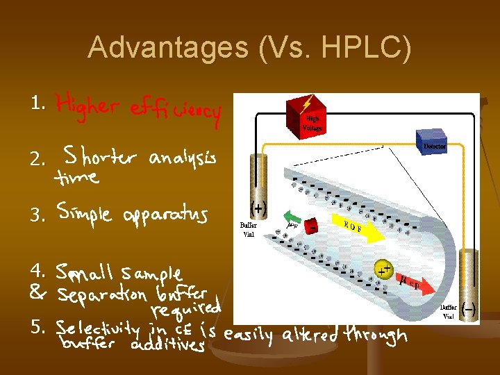 Advantages (Vs. HPLC) 1. 2. 3. 4. 5. 