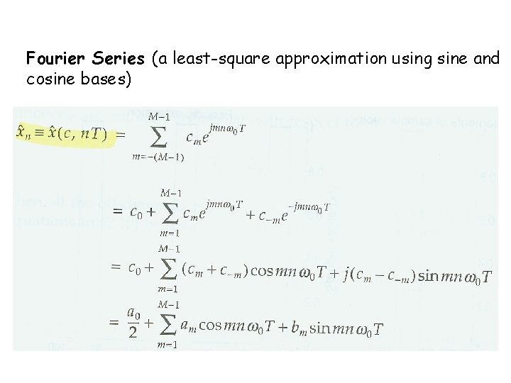 Fourier Series (a least-square approximation using sine and cosine bases) 