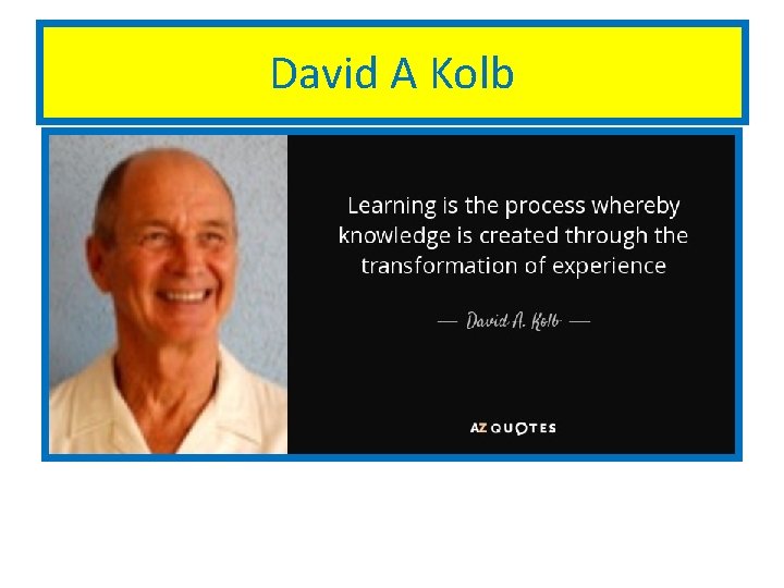 David A Kolb 