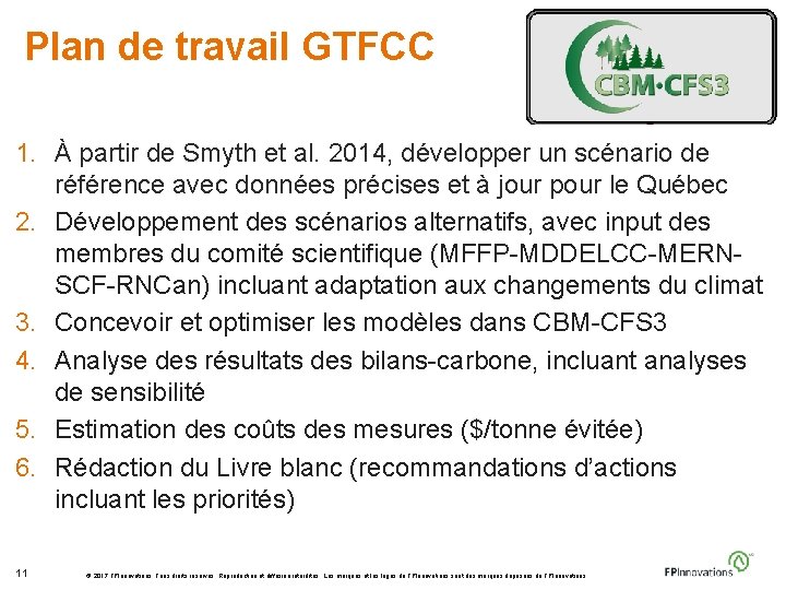Plan de travail GTFCC 1. À partir de Smyth et al. 2014, développer un