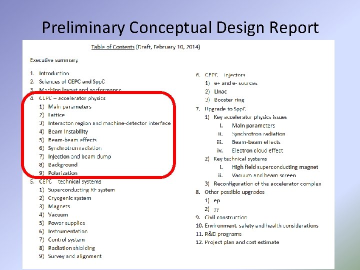 Preliminary Conceptual Design Report 