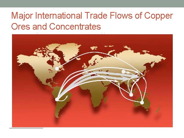 Major International Trade Flows of Copper Ores and Concentrates 