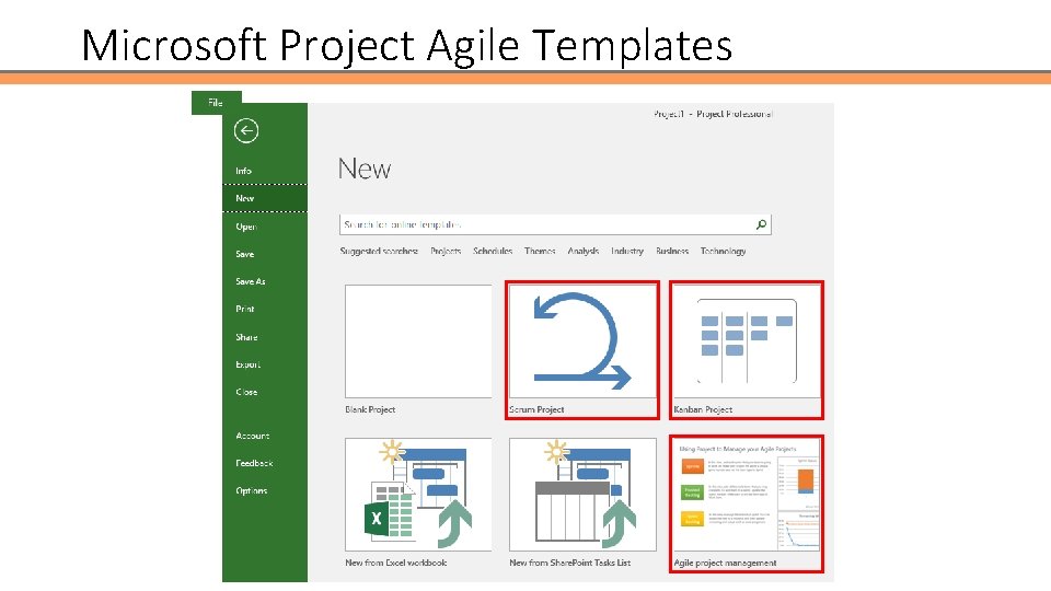 Microsoft Project Agile Templates 