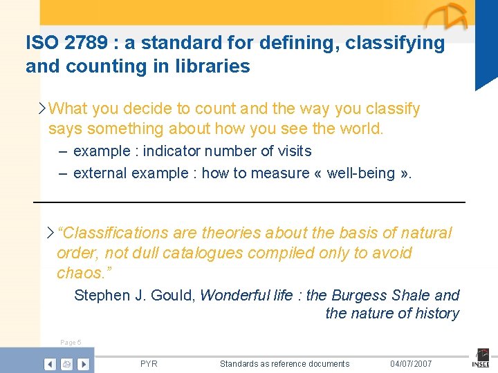 ISO 2789 : a standard for defining, classifying and counting in libraries › What
