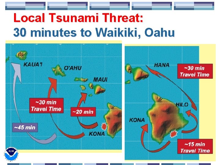 Local Tsunami Threat: 30 minutes to Waikiki, Oahu 