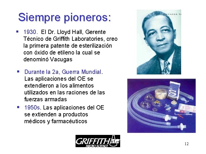 Siempre pioneros: § 1930. El Dr. Lloyd Hall, Gerente Técnico de Griffith Laboratories, creo