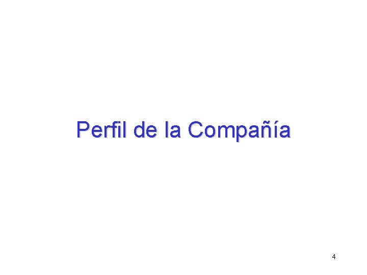 Perfil de la Compañía 4 