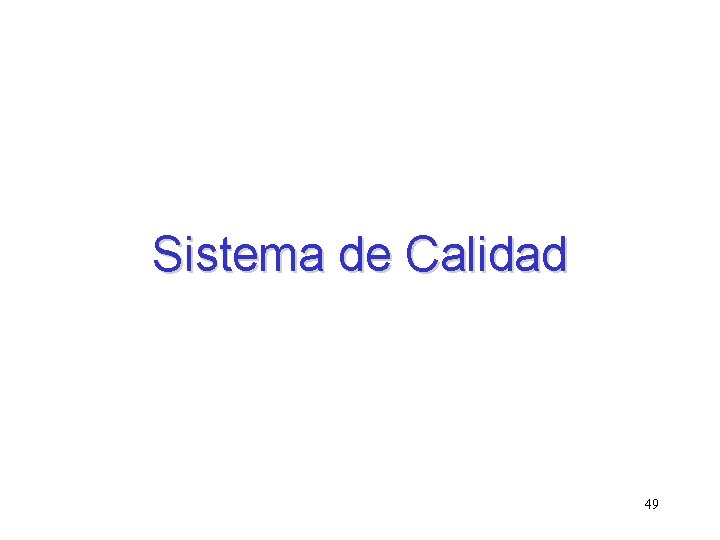 Sistema de Calidad 49 