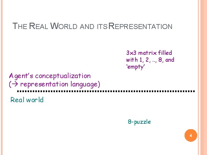 THE REAL WORLD AND ITS REPRESENTATION 3 x 3 matrix filled with 1, 2, THE REAL WORLD AND ITS REPRESENTATION 3 x 3 matrix filled with 1, 2,