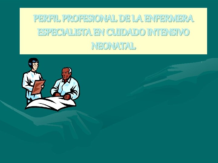 PERFIL PROFESIONAL DE LA ENFERMERA ESPECIALISTA EN CUIDADO INTENSIVO NEONATAL 
