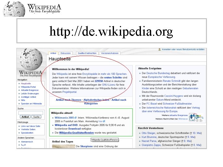 http: //de. wikipedia. org 