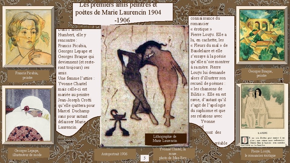 Les premiers amis peintres et poètes de Marie Laurencin 1904 -1906 Francis Picabia, peintre